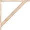 Ekena Millwork Traditional Block Smooth Bracket w/ Offset Brace, Douglas Fir, 3 1/2"W x 34"D x 34"H BKT0402X34X34TRA05SDF - alternate 2